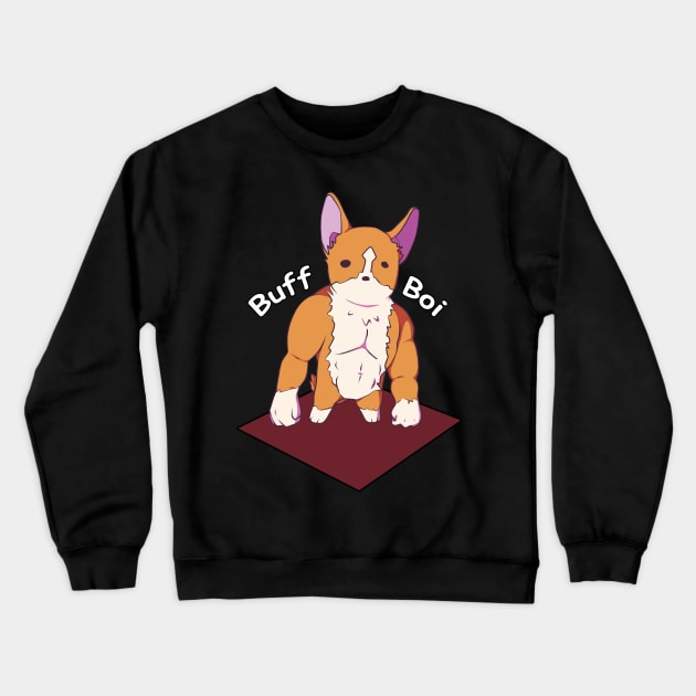 Buff Corgi Crewneck Sweatshirt by Grumpysheep